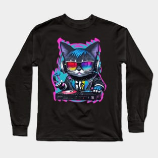 Rave DJ Kitty - Party Beast Long Sleeve T-Shirt